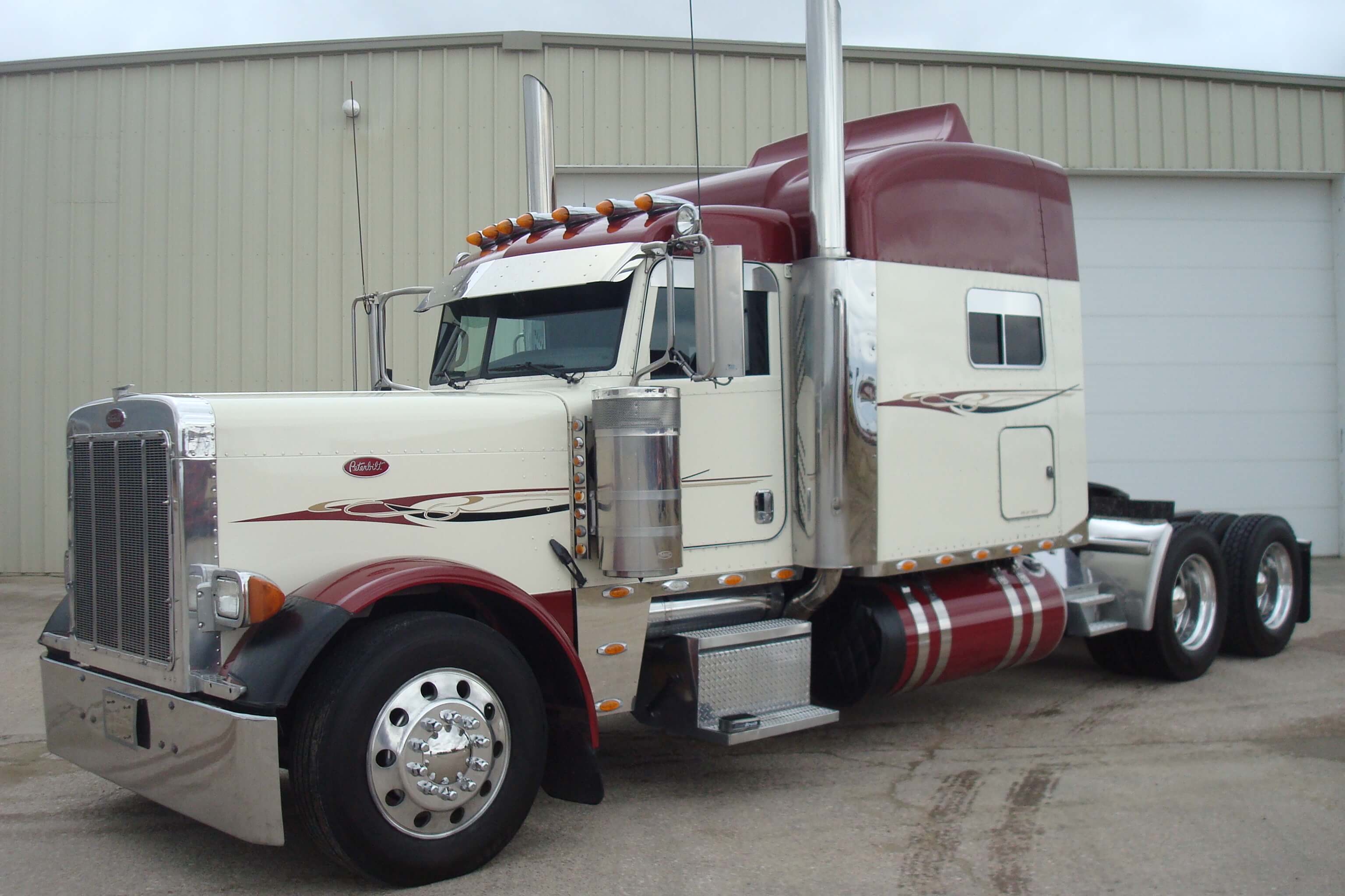 White and Red Semi